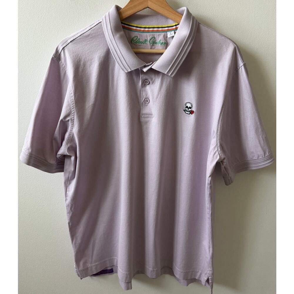 Robert Graham light purple polo men's size L
